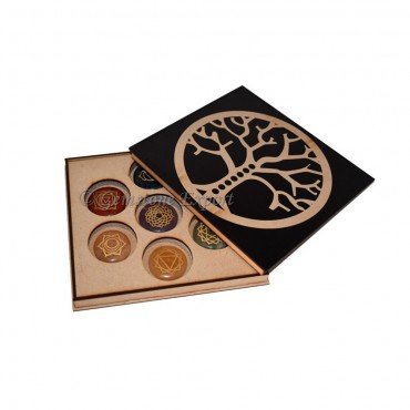 Engraved Seven Chakra Gift Box With Tree Of Life Design