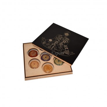 Printed Buddha Pose With Seven Chakra Engraved Gift Box