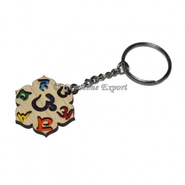 Chakra Symbol Wooden Keyring