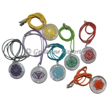 Thymus Seven Chakra Pendant Set