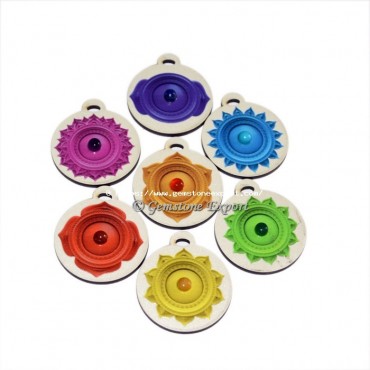 MDF Wooden Chakra Pendants Sets