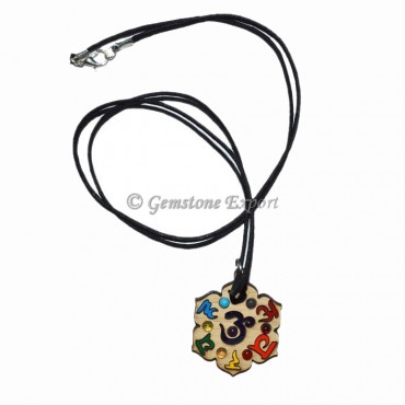 Seven Chakra Engraved Necklace