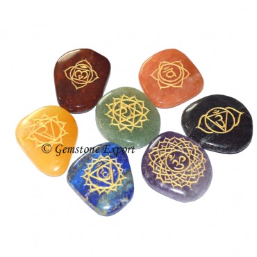 7 Chakra Engraved Unshape Set