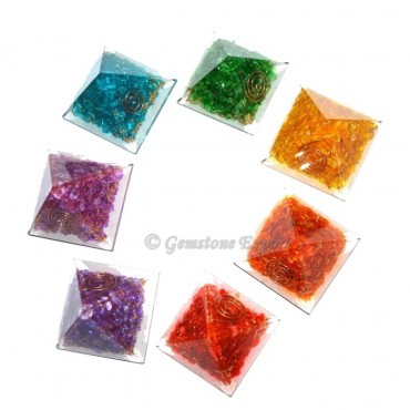 Orgone Chakra Pyramid Set