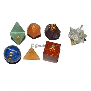 Engraved Chakra Geometry Set