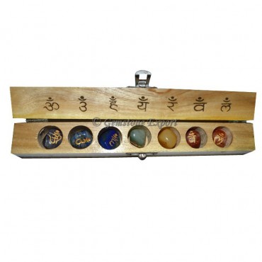 Chakra Sanskrit Tumbled Set with Carving Box