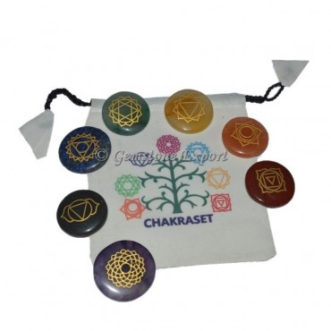 Chakra Set With Life Of Tree Pouch