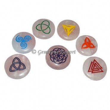 Rose Quartz Celtic 7 Chakra Set