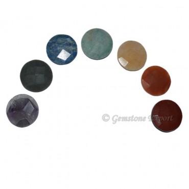 Faceted Seven Chakra Disc Set