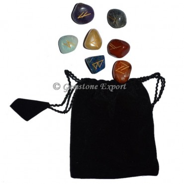 Rune Symbols Seven Chakra Tumbled Sets