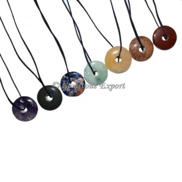 7 Chakra Donuts Pendants Set