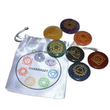 Balancing Seven Chakra Engraved Set