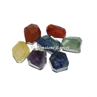 Faceted Chakra Tumbled Set