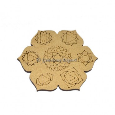 Seven Chakra Engraved Coaster