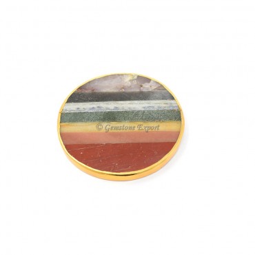 Seven Chakra Bonded Electroplated Coaster