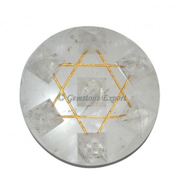 Crystal Quartz Base with Crystal Quartz Pyramids