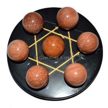 Gold Engraved Pentagram Ball Set