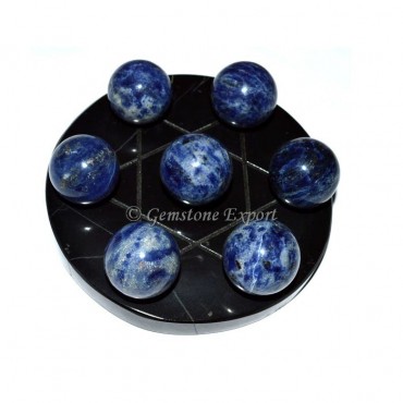 Sodalite Sphere David Star Set