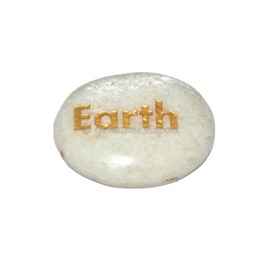 Moon Stone Earth Engraved Stone