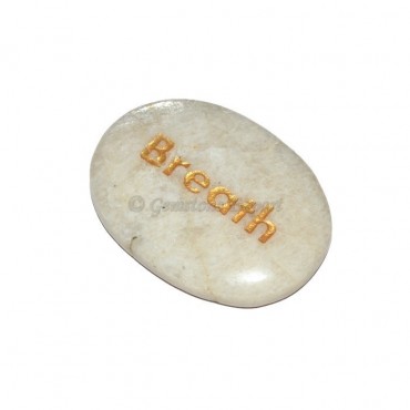 Moon Stone Breath Engraved Stone