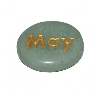 Green Aventurine May Engraved Stone