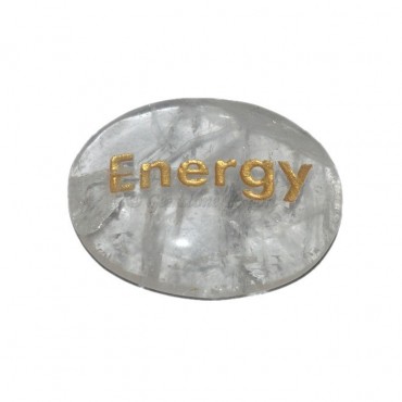 Crystal Quartz  Energy Engraved Stone