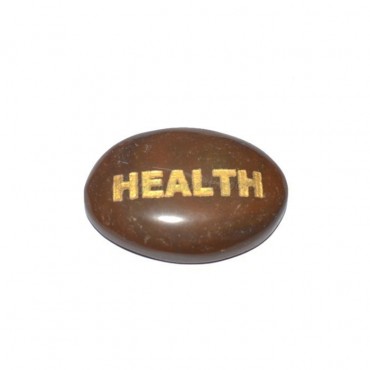 Red Jasper HEALTH Engraved Stone