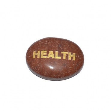 Red Jasper HEALTH Engraved Stone