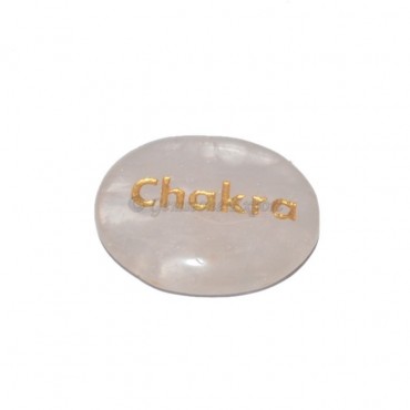 Rose Quartz chakra Engraved Stone