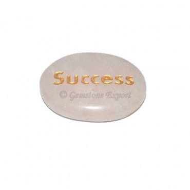 Rose Quartz success Engraved Stone