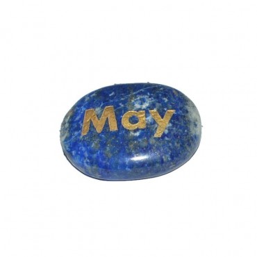 Lapis Lazuli May Engraved Stone