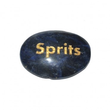 Sodalite Sprits Engraved Stone