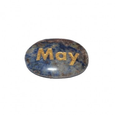 Sodalite may Engraved Stone