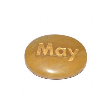 Yellow Jasper may Engraved Stone