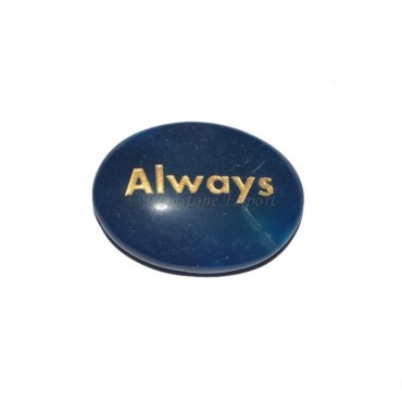 Blue Onyx Always Engraved Stone