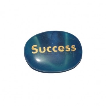 Blue Onyx success Engraved Stone