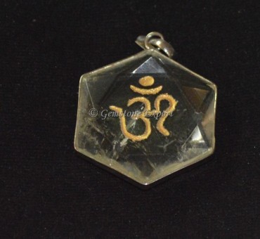 Pentagram Crystal Om Pendants