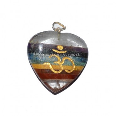 Om Heart Chakra Pendants