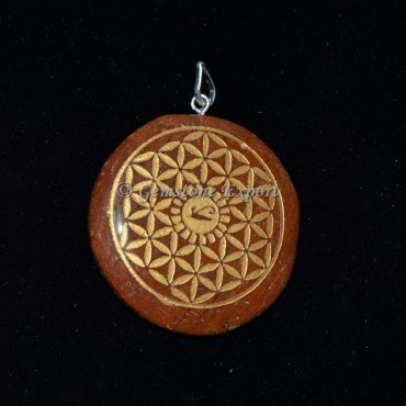 Red Jasper Flower of life Pendants