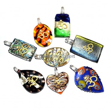 Mix Glass Om Pendants