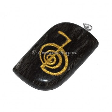 Black Rutile Reiki Pendants