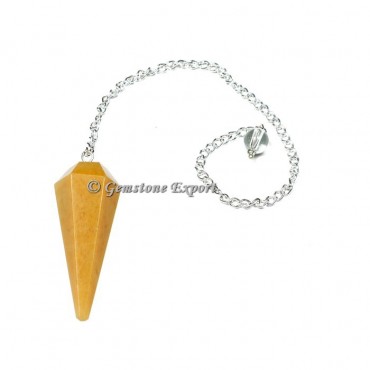 Yellow Aventurine Faceted Pendulum