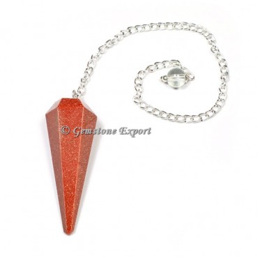 Red Jasper Faceted Pendulum