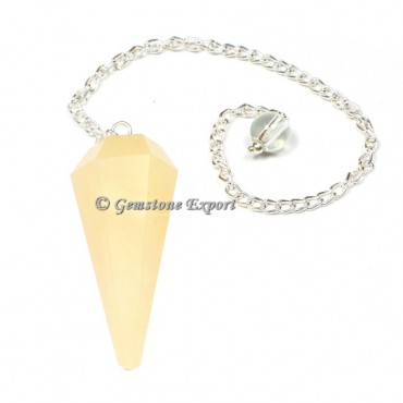 Yellow Aventurine Faceted Pendulum