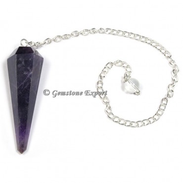 Brazil Amethyst Faceted Pendulum