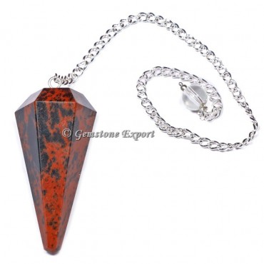 Mahogany Faceted Pendulum