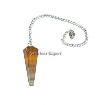 Multi Fluorite Faceted Pendulum