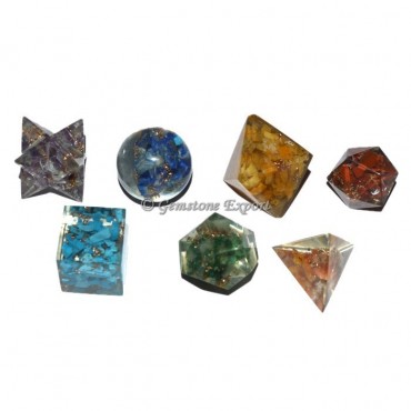 Orgone Seven Chakra Sacred Geometry Set