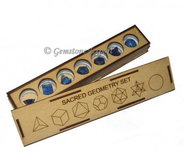 Lapis Lazuli Sacred Geometry Set With Long Box