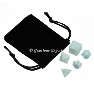 Amazonite 5 pcs With Black Pouch